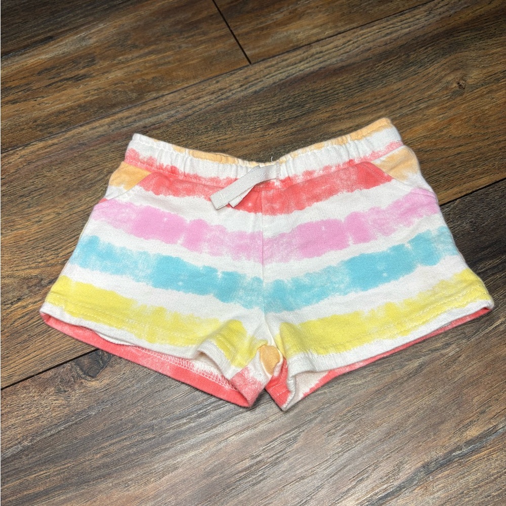 Carter’s | Rainbow Tie Dye Cotton Shorts | 12M